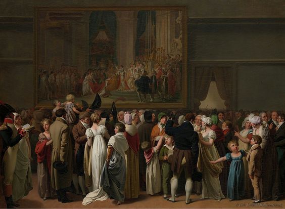 Публика смотрит на «Коронацию...» Давида в Лувре