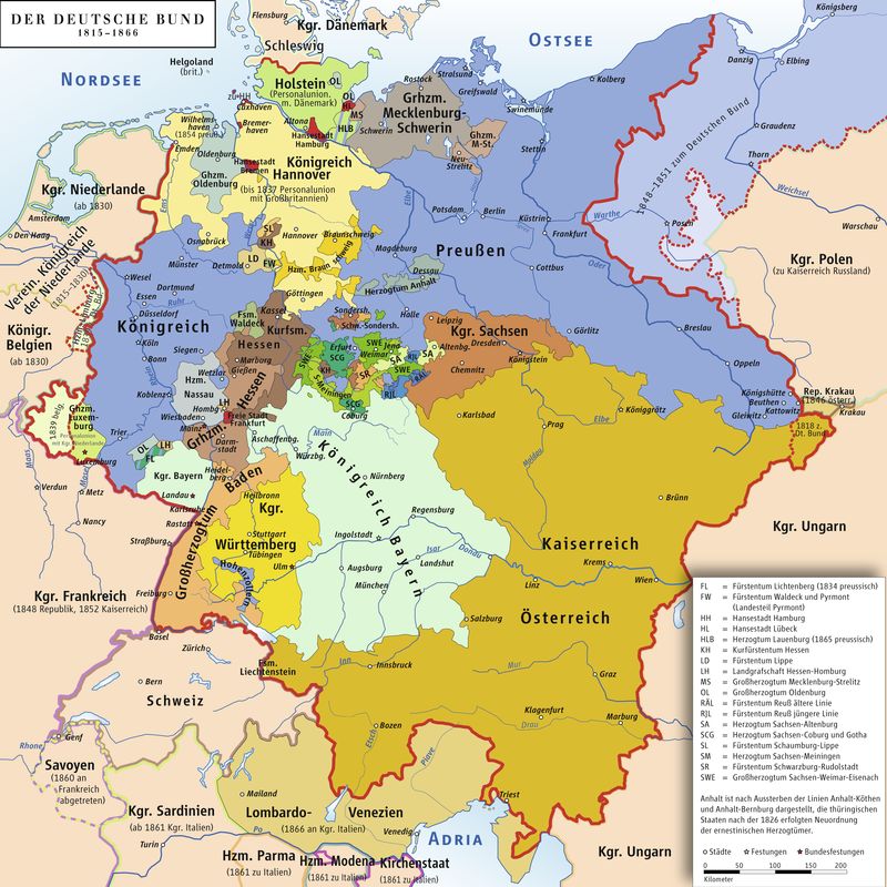 Німецькі держави у 1815-66 роках 